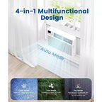 Acondicionador de aire de ventana ZAFRO de 10.000 BTU enfría hasta 41,8 m², unidad de aire acondicionado de ventana ultrasilenciosa con control remoto