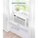 Acondicionador de aire de ventana ZAFRO de 14,000 BTU, enfría hasta 60 m², unidad de aire acondicionado de ventana ultra silenciosa con control remoto