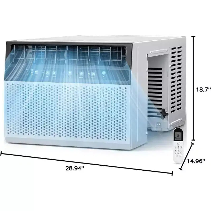 Acondicionador de aire de ventana ZAFRO de 8.000 BTU, enfría hasta 32,5 m², unidad de aire acondicionado de ventana ultrasilenciosa con control remoto