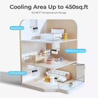 Aires acondicionados de ventana ZAFRO de 12,000 BTU enfrían hasta 51 m², unidad de aire acondicionado de ventana en forma de U con 6 modos, temporizador de 24 horas,