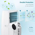 Aires Acondicionados Portátiles ZAFRO 14.000 BTU, Refrigeración, Deshumidificador y Ventilador 3 en 1, Aire Acondicionado Portátil con Control Remoto, Silencioso