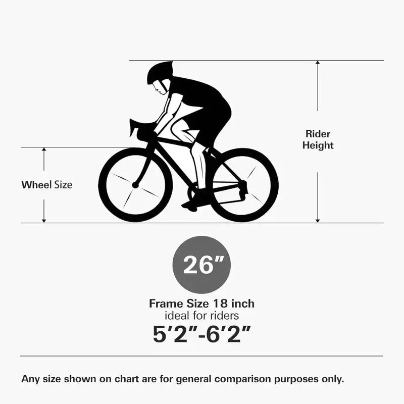 hykolity Bicicleta de montaña con ruedas de 26 y 27.5, Bicicleta de montaña de 18 velocidades para hombres y mujeres con sillín ajustable, Suspensión completa para ciclismo al aire libre