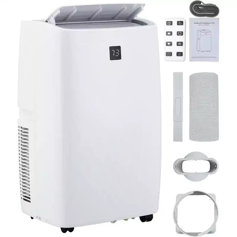 Aire acondicionado portátil de 14000 BTU para habitaciones de hasta 70 m², unidad de aire acondicionado 3 en 1 con modo ventilador, deshumidificador y calefactor