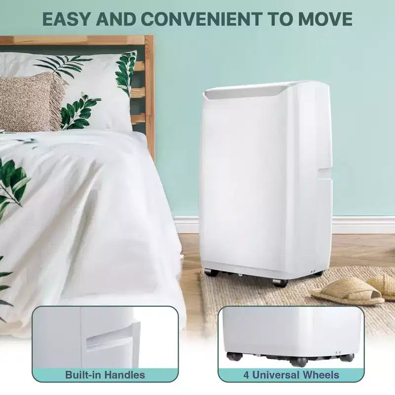 Aire acondicionado portátil de 12,000 BTU para habitaciones de hasta 51 m², aire acondicionado/deshumidificador/ventilador 3 en 1