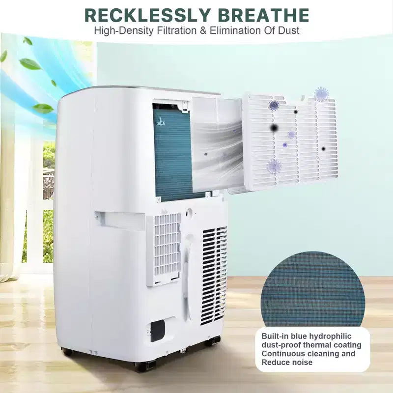 Aire acondicionado portátil de 12,000 BTU para habitaciones de hasta 51 m², aire acondicionado/deshumidificador/ventilador 3 en 1
