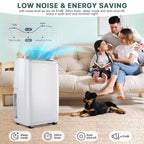 Aire acondicionado portátil de 12,000 BTU para habitaciones de hasta 51 m², aire acondicionado/deshumidificador/ventilador 3 en 1