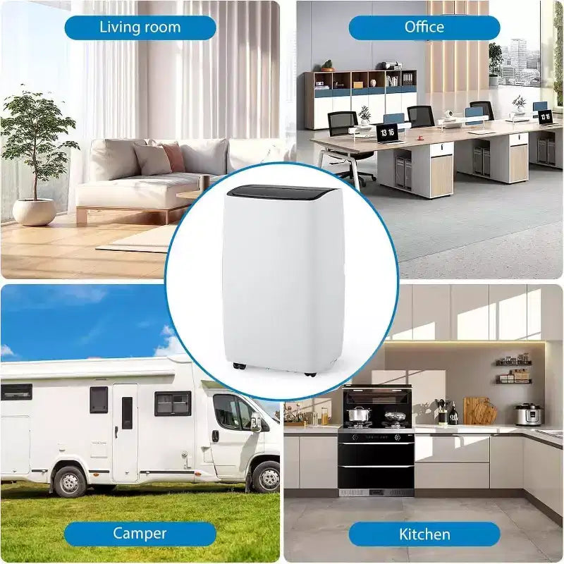 Aire acondicionado portátil de 12,000 BTU para 550 pies cuadrados, unidad de CA 3 en 1 con modos de refrigeración/deshumidificador/ventilador