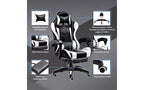 Silla ergonómica para videojuegos con soporte lumbar Diseño elegante de carreras