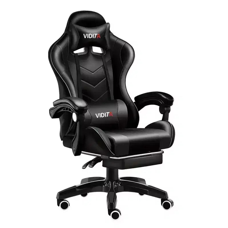 Silla ergonómica para videojuegos con soporte lumbar Diseño elegante de carreras