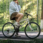 Bicicleta de montaña BAMCBASE 24 26, 18 velocidades, cuadro de acero de alto carbono, ciclismo deportivo MTB para adultos