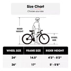 Bicicleta de montaña BAMCBASE 24 26, 18 velocidades, cuadro de acero de alto carbono, ciclismo deportivo MTB para adultos