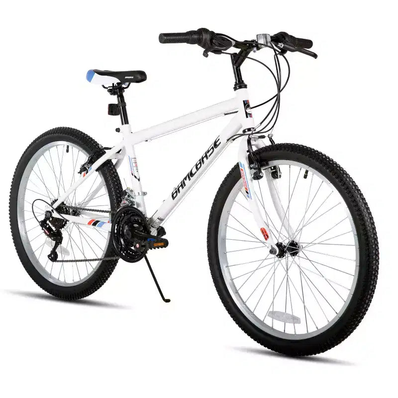 Bicicleta de montaña BAMCBASE 24 26, 18 velocidades, cuadro de acero de alto carbono, ciclismo deportivo MTB para adultos