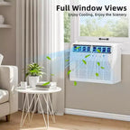 Aire Acondicionado de Ventana en Forma de U ZAFRO de 12.000 BTU, enfría hasta 51 m², Aire Acondicionado de Ventana Ultra Silencioso con Vista Completa de la Ventana