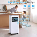 Aire acondicionado portátil ZAFRO, unidad de aire acondicionado para dormitorio, garaje, RV, temporizador de 24 horas/control remoto/2 velocidades/pantalla LED
