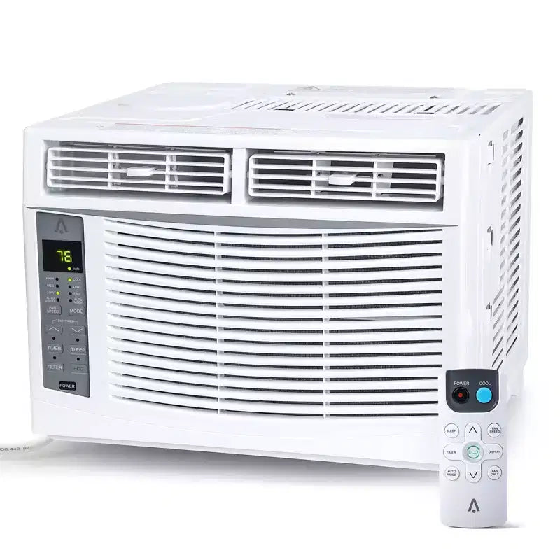 Aire Acondicionado de Ventana de 8000 BTU, Unidad de Aire Acondicionado de Ventana Ultra Silenciosa para Habitaciones de hasta 350 pies cuadrados