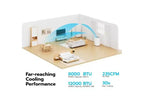 Aire Acondicionado Portátil ZAFRO con WiFi, 44dB Ultra-Silencioso, R32 Ecológico, Enfriamiento Rápido en 30s, No Requiere Drenaje