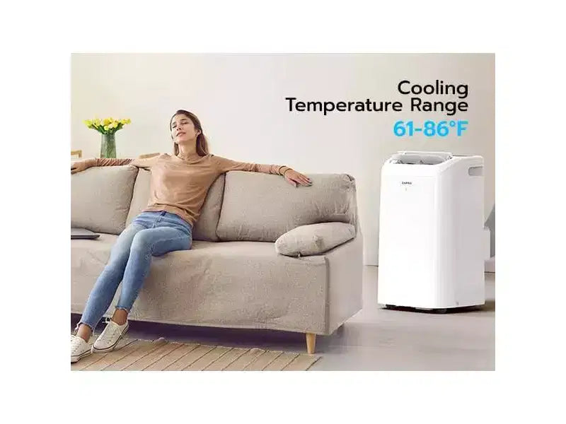 Aire Acondicionado Portátil ZAFRO con WiFi, 44dB Ultra-Silencioso, R32 Ecológico, Enfriamiento Rápido en 30s, No Requiere Drenaje