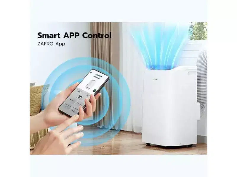 Aire Acondicionado Portátil ZAFRO con WiFi, 44dB Ultra-Silencioso, R32 Ecológico, Enfriamiento Rápido en 30s, No Requiere Drenaje