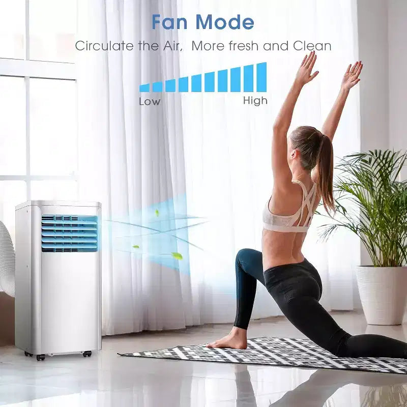 Aires acondicionados portátiles ZAFRO para habitación. Silenciosa unidad de CA portátil con refrigeración, deshumidificador, ventilador, modo de suspensión y control remoto