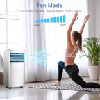Aires acondicionados portátiles ZAFRO para habitación. Silenciosa unidad de CA portátil con refrigeración, deshumidificador, ventilador, modo de suspensión y control remoto