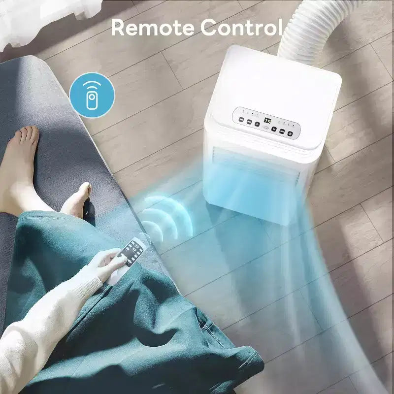 Aires acondicionados portátiles ZAFRO para habitación. Silenciosa unidad de CA portátil con refrigeración, deshumidificador, ventilador, modo de suspensión y control remoto