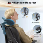 Silla de oficina ergonómica de malla GALAXHERO, silla reclinable de escritorio con respaldo alto, reposapiés retráctil y soporte lumbar ajustable, función de inclinación, color negro