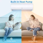 Aire Acondicionado de Sistema Dividido con Wifi de 9000 BTUs, Unidad de Aire Acondicionado sin Ductos Inverter R454B 19 SEER2 115V con Condensador Precargado