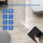 Aire acondicionado portátil de 8000 BTU con control remoto, unidad de CA silenciosa con modo frío, deshumidificador y ventilador para habitaciones de hasta 32,5 m², temporizador de 24 horas, blanco