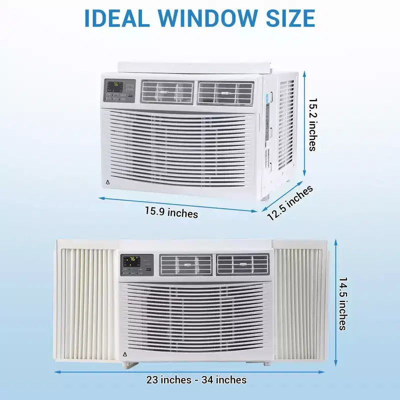 Unidad de aire acondicionado de ventana de 12000 BTU con control remoto, enfría habitaciones de hasta 51 m², 3 velocidades de enfriamiento y ventilador, funcionamiento silencioso, kit de fácil instalación
