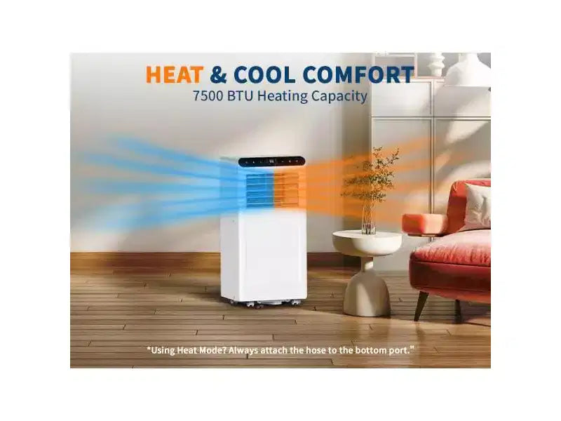 Aires acondicionados portátiles de 10000 BTU, unidades de aire acondicionado portátiles 3 en 1 para habitaciones con deshumidificador, aire acondicionado silencioso para habitaciones que enfría hasta 42 metros cuadrados.