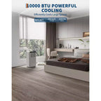 Aires acondicionados portátiles de 10000 BTU, unidades de aire acondicionado portátiles 3 en 1 para habitaciones con deshumidificador, aire acondicionado silencioso para habitaciones que enfría hasta 42 metros cuadrados.