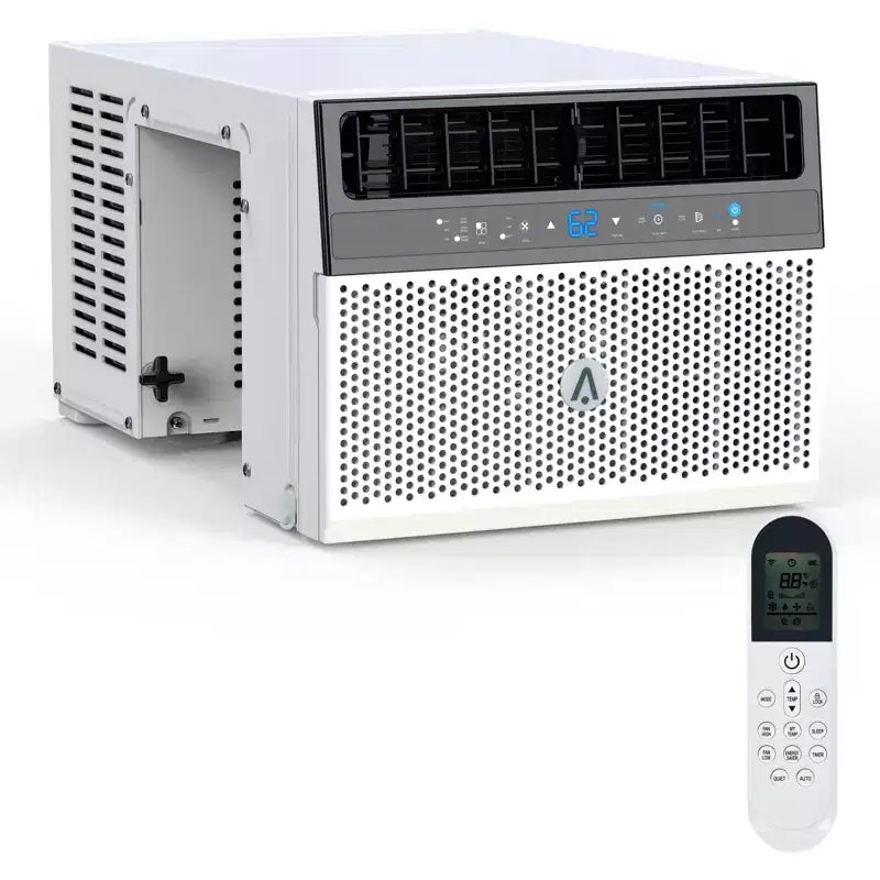 Aire Acondicionado de Ventana, Unidad de AC de Ventana con Filtro Lavable, Habilitado para Wi-Fi con Control Remoto, Enfría hasta 32.5 Metros Cuadrados, 6 Modos, 115V/60Hz