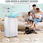 Aire acondicionado portátil de 14000 BTU, enfriamiento rápido 70 m², aire acondicionado de piso portátil 3 en 1 con enfriamiento, deshumidificación y ventilador