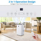 Aire acondicionado portátil de 12000 BTU, 3 en 1, refrigeración, ventilador deshumidificador para habitaciones de hasta 450 pies cuadrados, pantalla digital, control remoto y modo de reposo inteligente