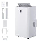 Aire acondicionado portátil de 12000 BTU, 3 en 1, refrigeración, ventilador deshumidificador para habitaciones de hasta 450 pies cuadrados, pantalla digital, control remoto y modo de reposo inteligente