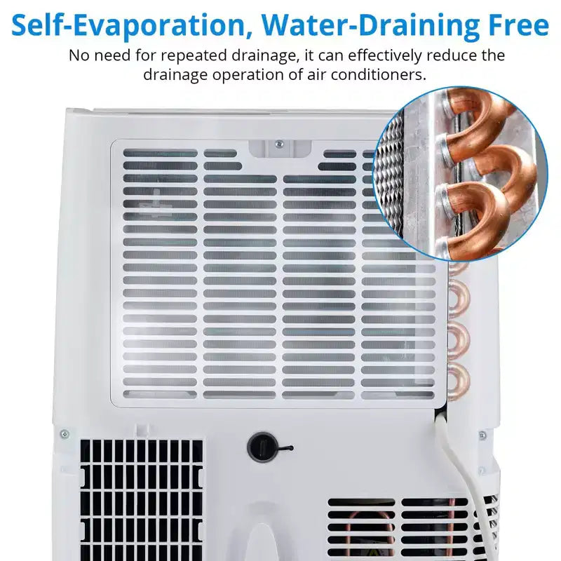 Aire acondicionado portátil de 12000 BTU, 3 en 1, refrigeración, ventilador deshumidificador para habitaciones de hasta 450 pies cuadrados, pantalla digital, control remoto y modo de reposo inteligente