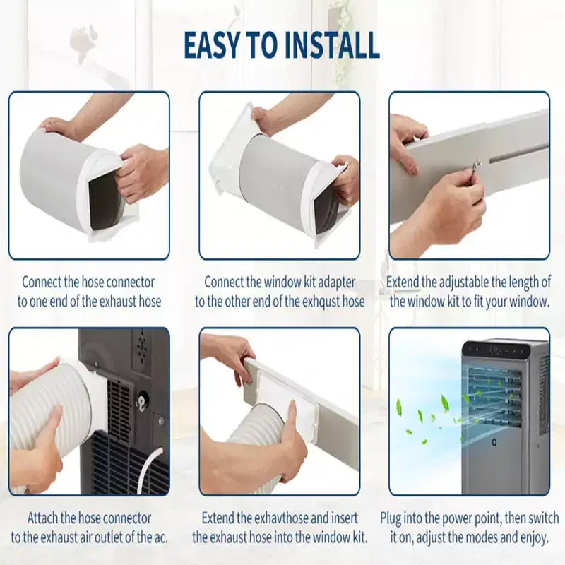 Aire Acondicionado Portátil de 8,000 BTU, Unidades de Aire Acondicionado Portátil 4 en 1 para Habitaciones con Ventilador, Deshumidificador, Enfría Habitaciones de Hasta 32.5 Metros Cuadrados