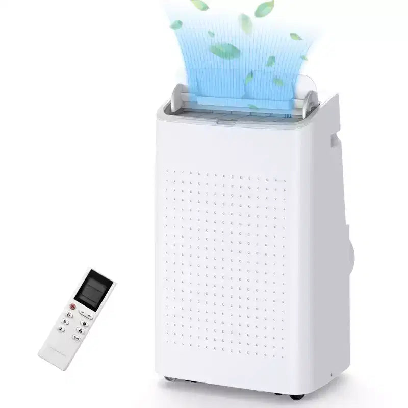 Aire acondicionado portátil de 15,000 BTU, aire acondicionado portátil con enfriamiento integrado, deshumidificador y ventilador. Enfría hasta 850 pies cuadrados en dormitorio, oficina, cocina.