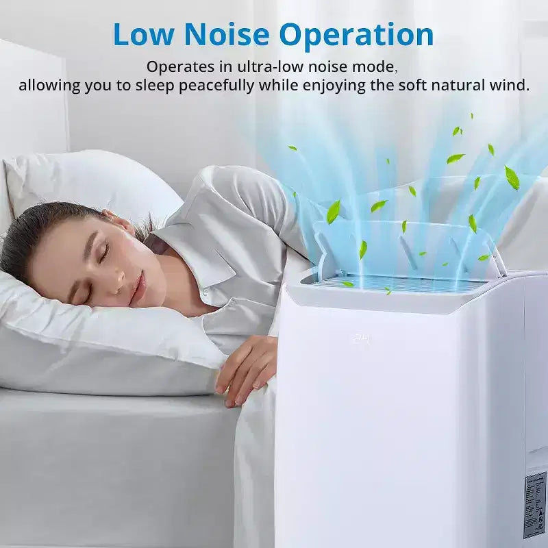 Acondicionadores Portátiles de 12000 BTU, Enfriador Portátil 3 en 1 con Modos de Suspensión, Oscilación Automática, Deshumidificador y Ventilador, Acondicionadores con Pantalla, hasta 51 m².