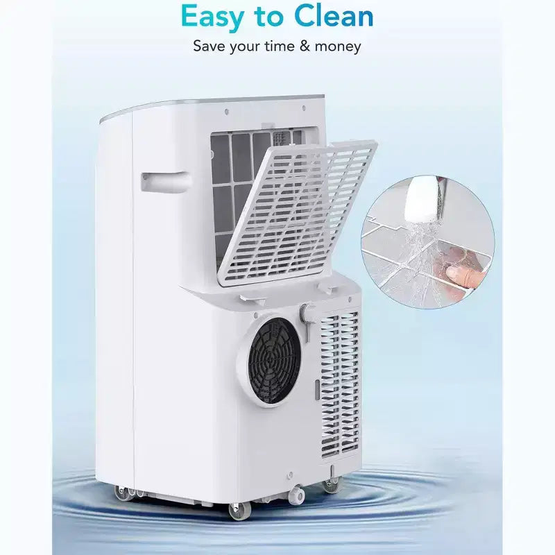 Aire acondicionado portátil, unidad de aire acondicionado vertical de 12000 BTU con ventilador y deshumidificador, enfría habitaciones de hasta 400 pies cuadrados para la oficina en casa o el dormitorio