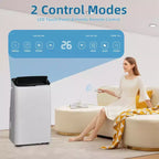 Aires acondicionados portátiles para habitaciones de hasta 70 m², aire acondicionado de piso de 14,000 BTU, control remoto, temporizador de 24 horas, kit de ventana deslizante