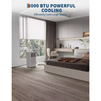 Aires acondicionados portátiles, Flarhetoric 10000 BTU Refrigeración/Ventilador/Deshumidificador 3 EN 1 Unidad de aire acondicionado portátil para habitaciones de 52 m², Unidades para habitaciones con bajo nivel de ruido