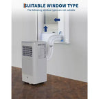 Aires acondicionados portátiles, Flarhetoric 10000 BTU Refrigeración/Ventilador/Deshumidificador 3 EN 1 Unidad de aire acondicionado portátil para habitaciones de 52 m², Unidades para habitaciones con bajo nivel de ruido