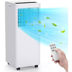 Aire acondicionado portátil 3 en 1 de 8,000 BTU - Enfría 350 pies cuadrados con deshumidificador, ventilador y modo de suspensión, temporizador de 24 horas, control remoto