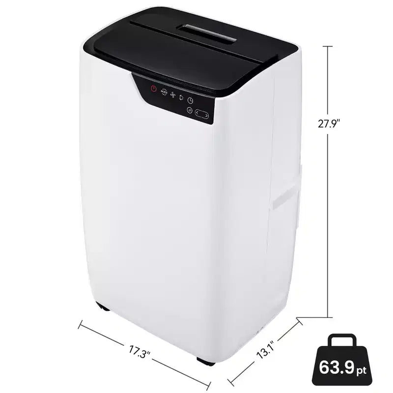 Aires acondicionados portátiles de 12,000 BTU enfrían hasta 51 m², 3 modos, unidad de aire acondicionado portátil con función de deshumidificador y ventilador con control remoto