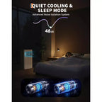 Aire acondicionado portátil de 8.000 BTU, unidad de CA portátil para dormitorio de hasta 32,5 m², refrigeración, deshumidificador, aire acondicionado de pie, temporizador de 24 horas
