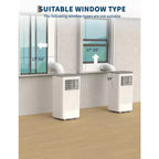 Aire acondicionado portátil de 8.000 BTU, unidad de CA portátil para dormitorio de hasta 32,5 m², refrigeración, deshumidificador, aire acondicionado de pie, temporizador de 24 horas
