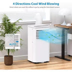 Aire acondicionado portátil de 8.000 BTU con refrigeración, deshumidificador, ventilador 3 en 1, pantalla LED, temporizador de 24 horas, alta eficiencia de refrigeración DOE SACC 5.000 BTU