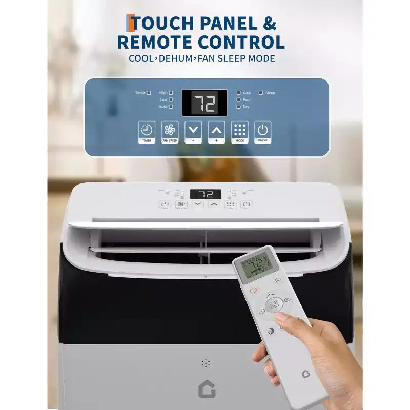 Acondicionadores de Aire de 14,000 BTU, enfrían hasta 70 m², aire acondicionado portátil 3 en 1 con modos de enfriamiento, deshumidificación y ventilador, control remoto