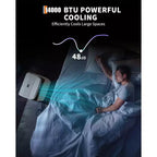 Acondicionadores de Aire de 14,000 BTU, enfrían hasta 70 m², aire acondicionado portátil 3 en 1 con modos de enfriamiento, deshumidificación y ventilador, control remoto